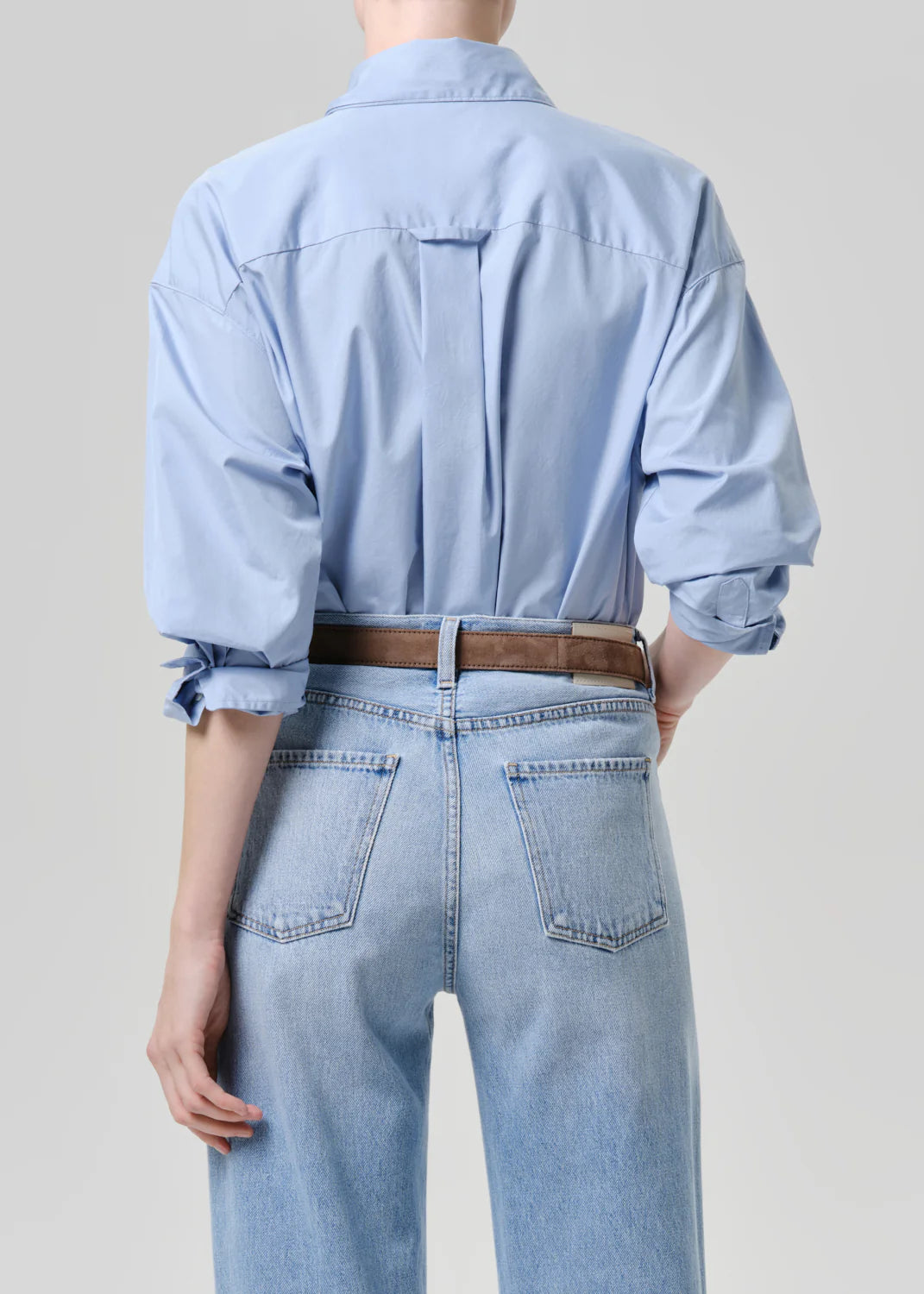 Thea Boyfriend Shirt in French Blue