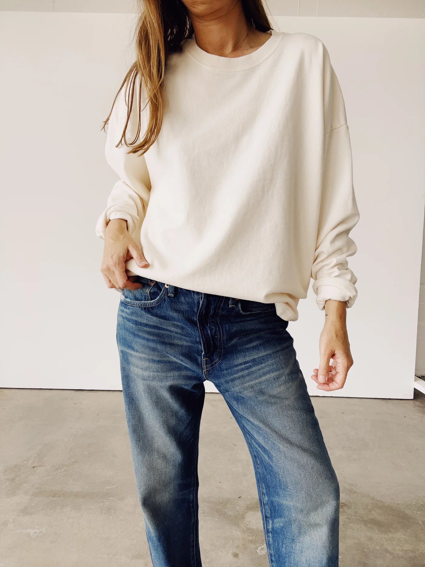 The Boxy Sweatshirt in Natural