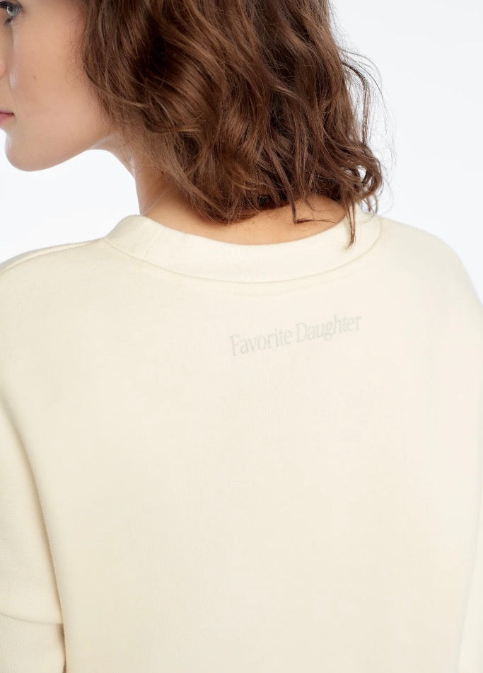 The Mom of The Year Sweatshirt in Gardenia/Light Sage