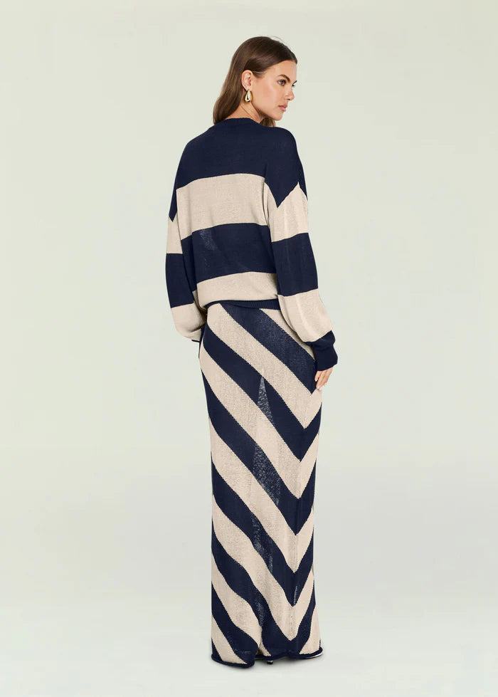 Cassian Sweater in Navy/Eggshell