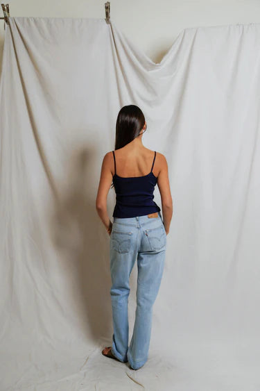 Lucille Structured Cami in Navy