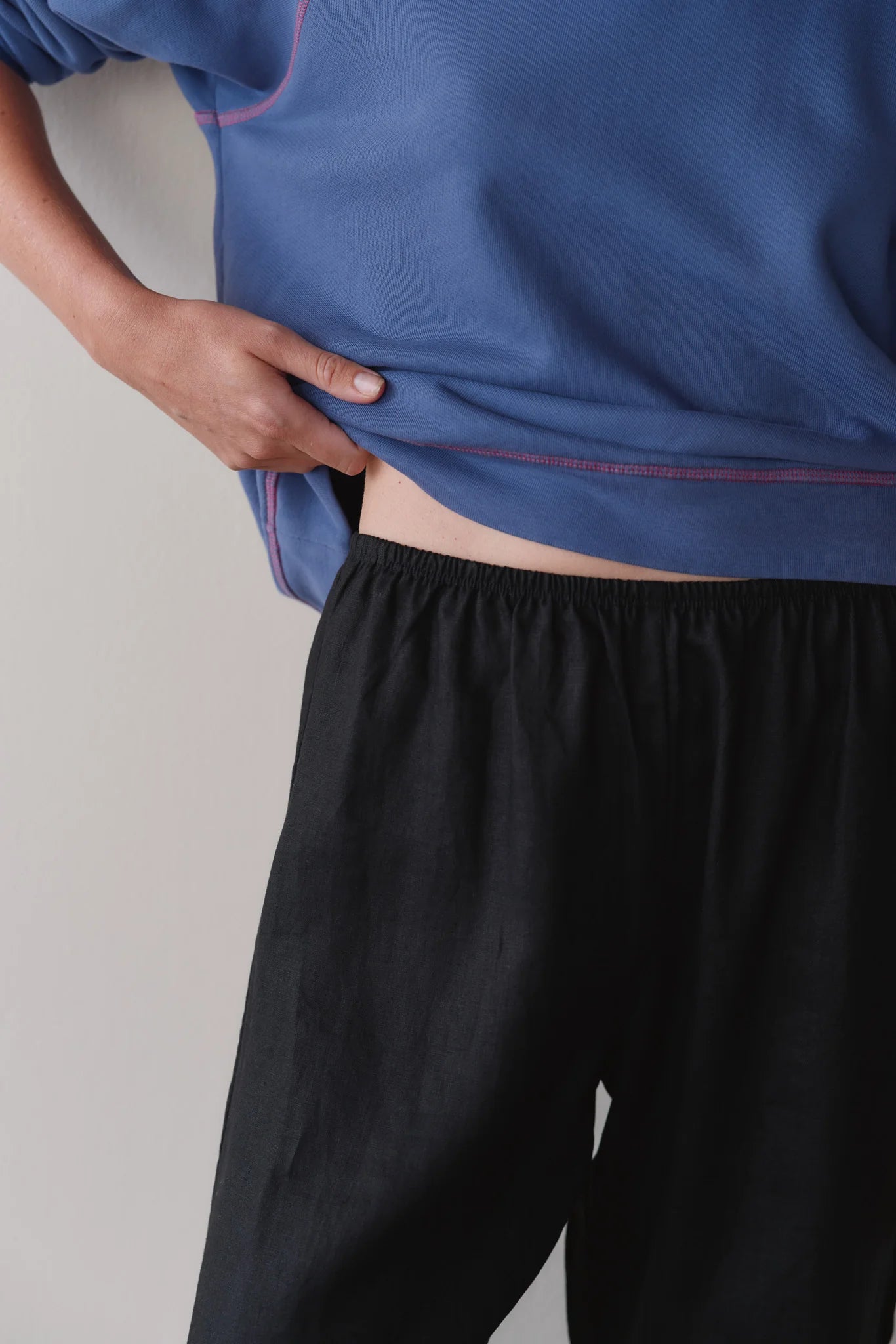 The Linen Simple Pant in Jet