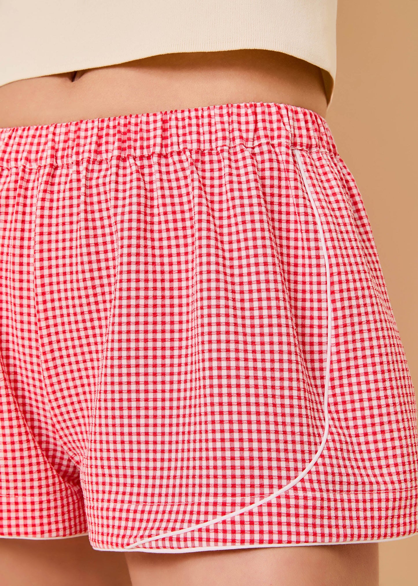 The Eleni Short in Lipstick Red