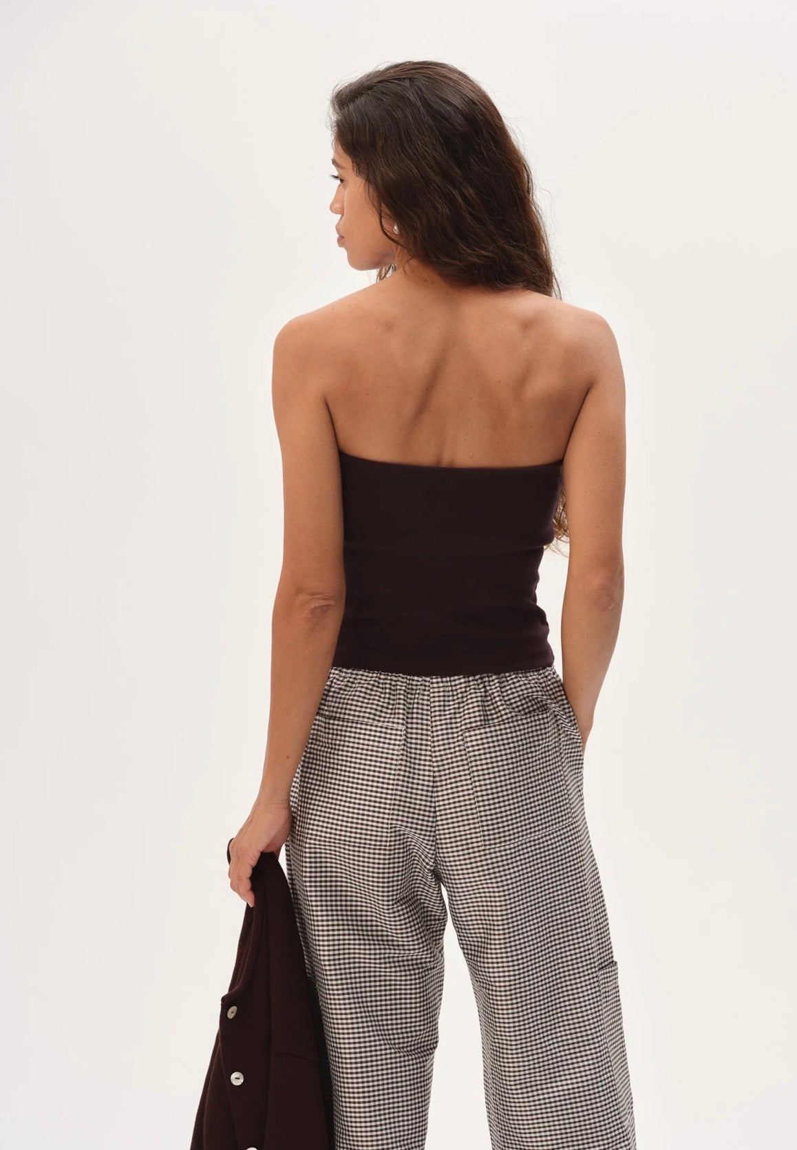 The Baby Rib Tube Top in Espresso