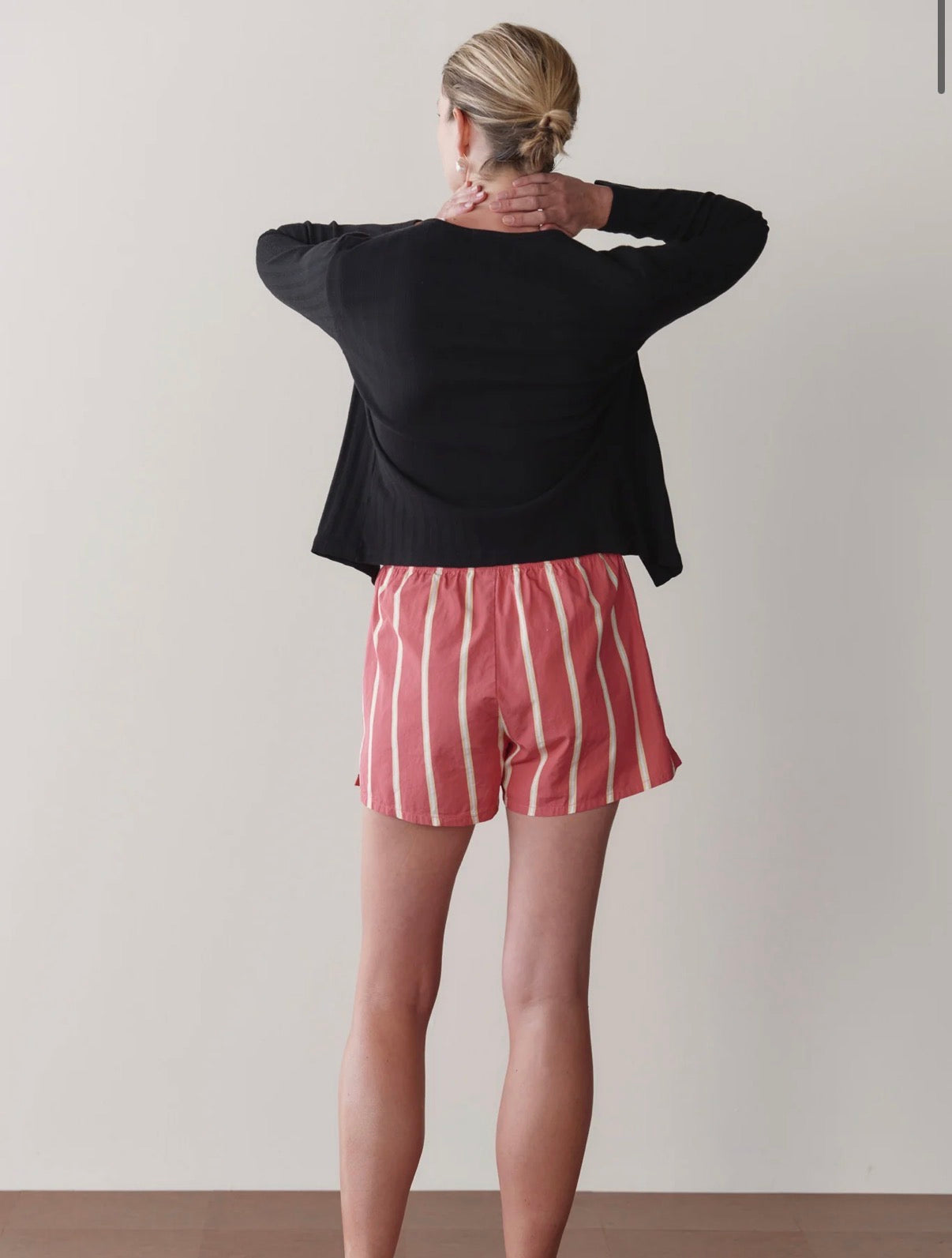 The Pop Stripe Boxer in Raspberry