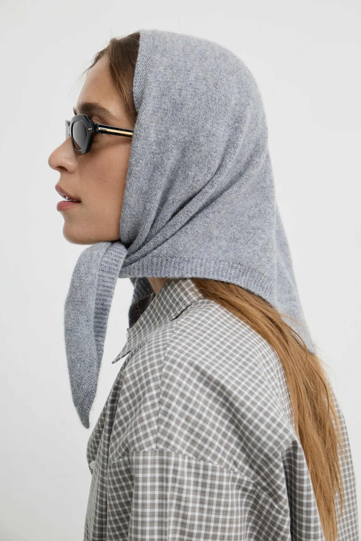 Triangle Neck Scarf in Grey