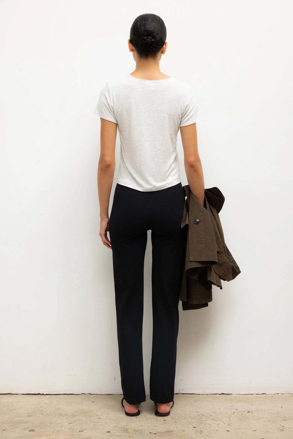 Rio High Waist Straight Pant II in Black