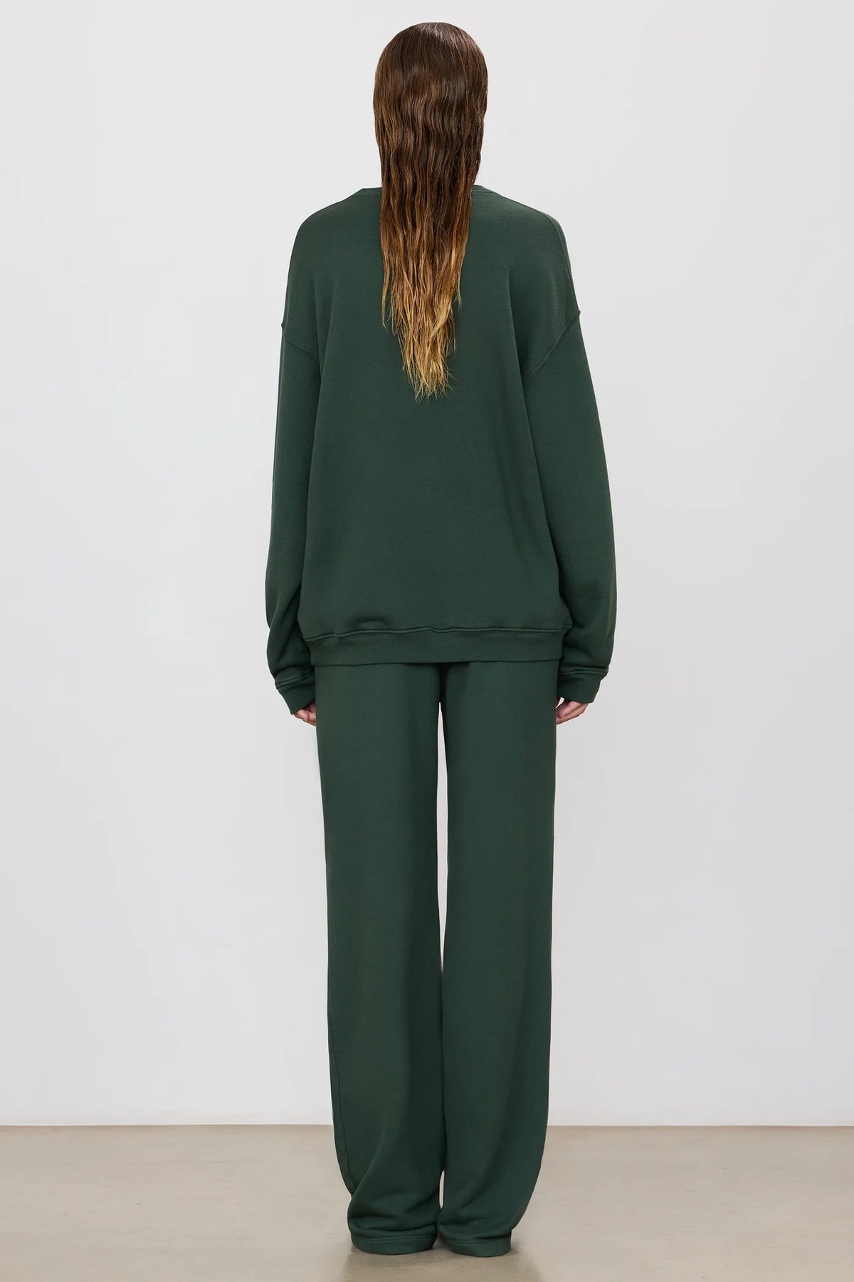 Oversized Wide Leg Sweatpants in Forest