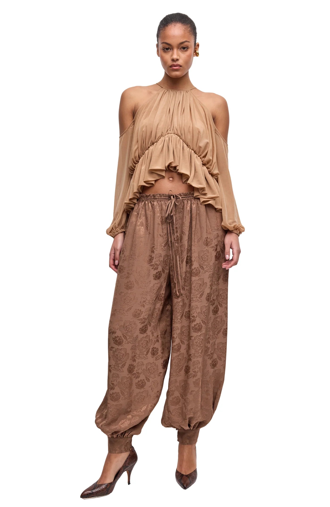 Calyx Pant in Brown