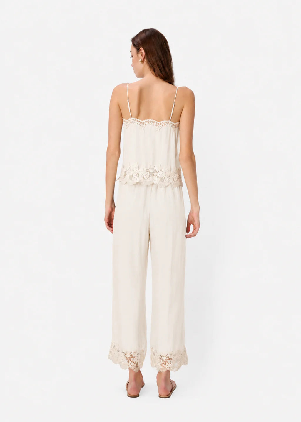 Gilda Silk Pant in Bone