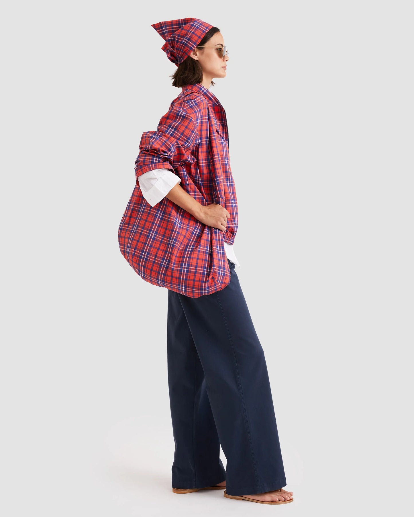 The Bennie in Poppy/Plaid
