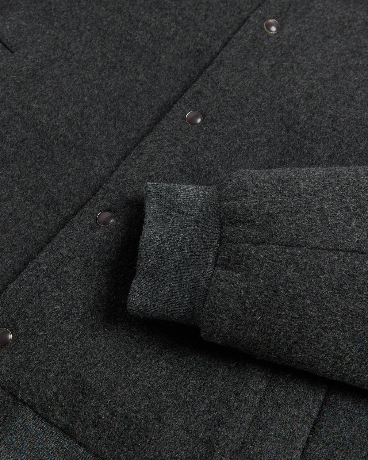 Wool RIb Varsity Trouser in Storm Gray