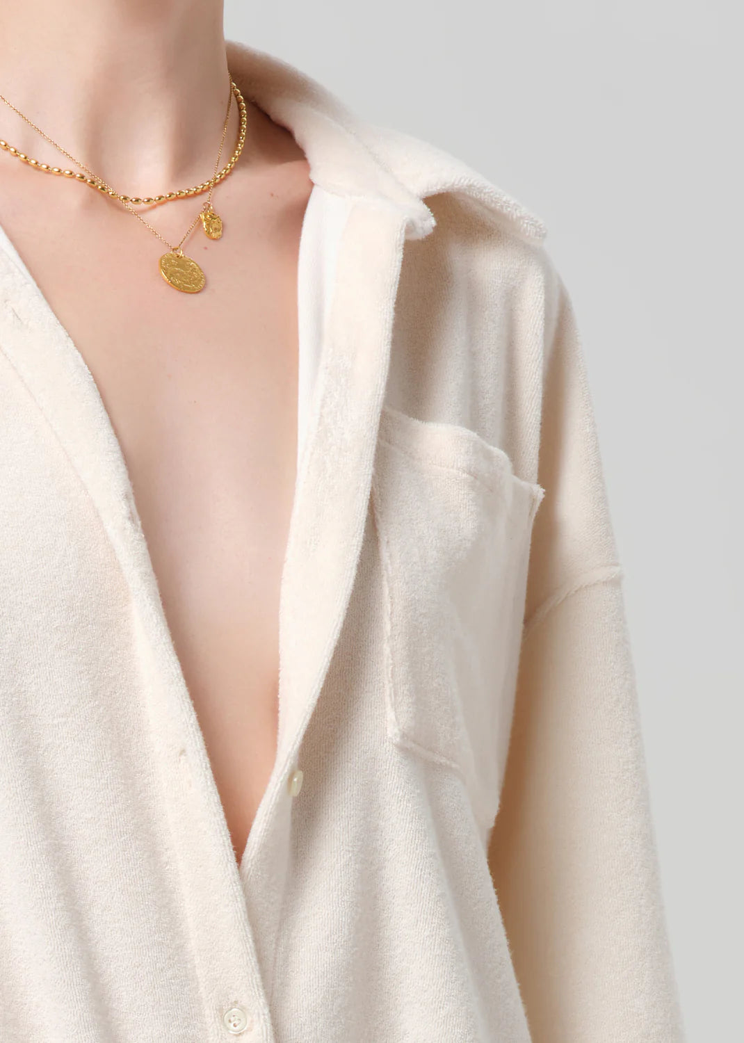 Francis Knit Shirt in Cream