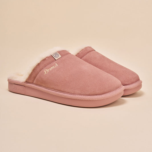 Essential Suede Shearling in Mauve
