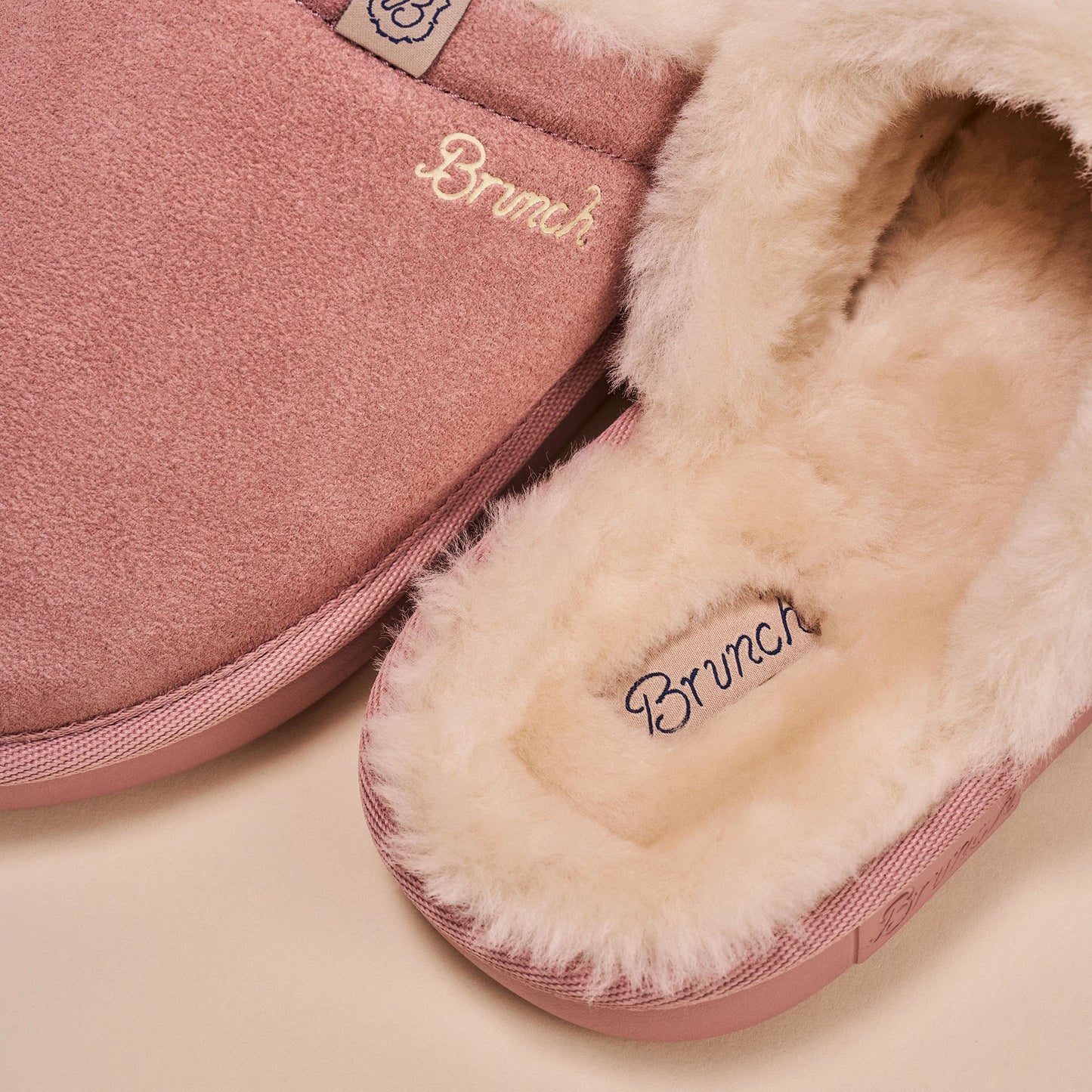 Essential Suede Shearling in Mauve