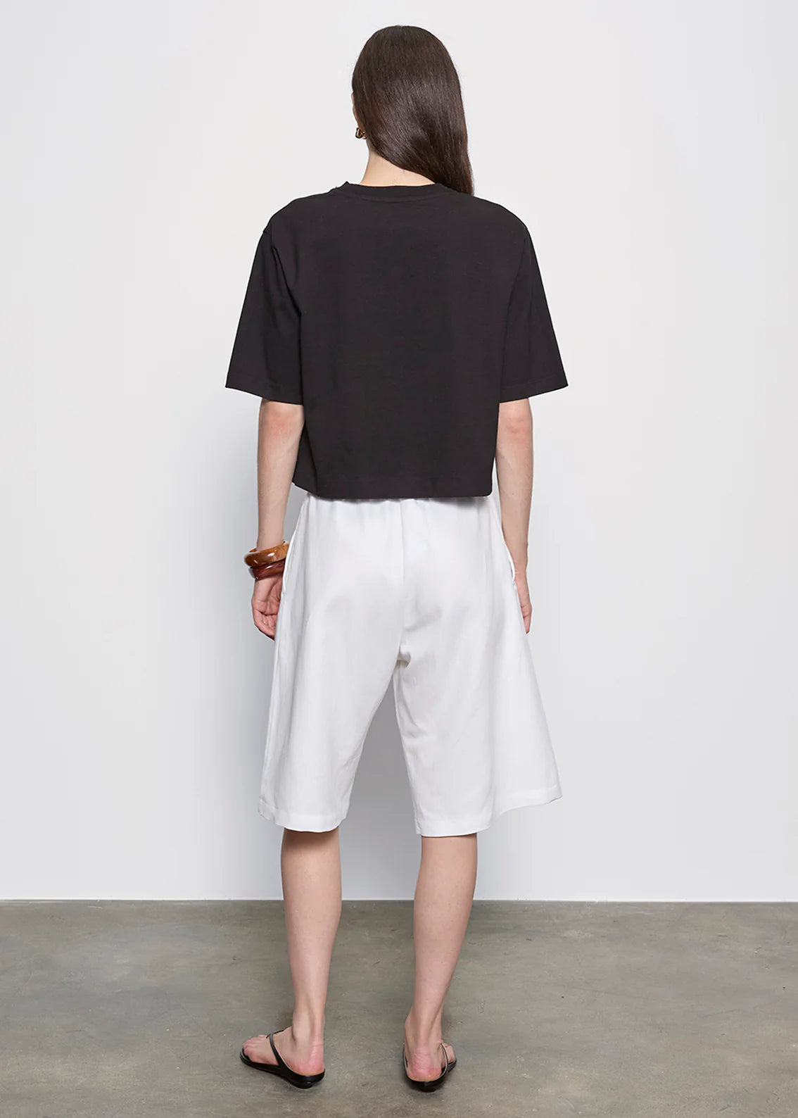 Twill Bermuda Short in Off White