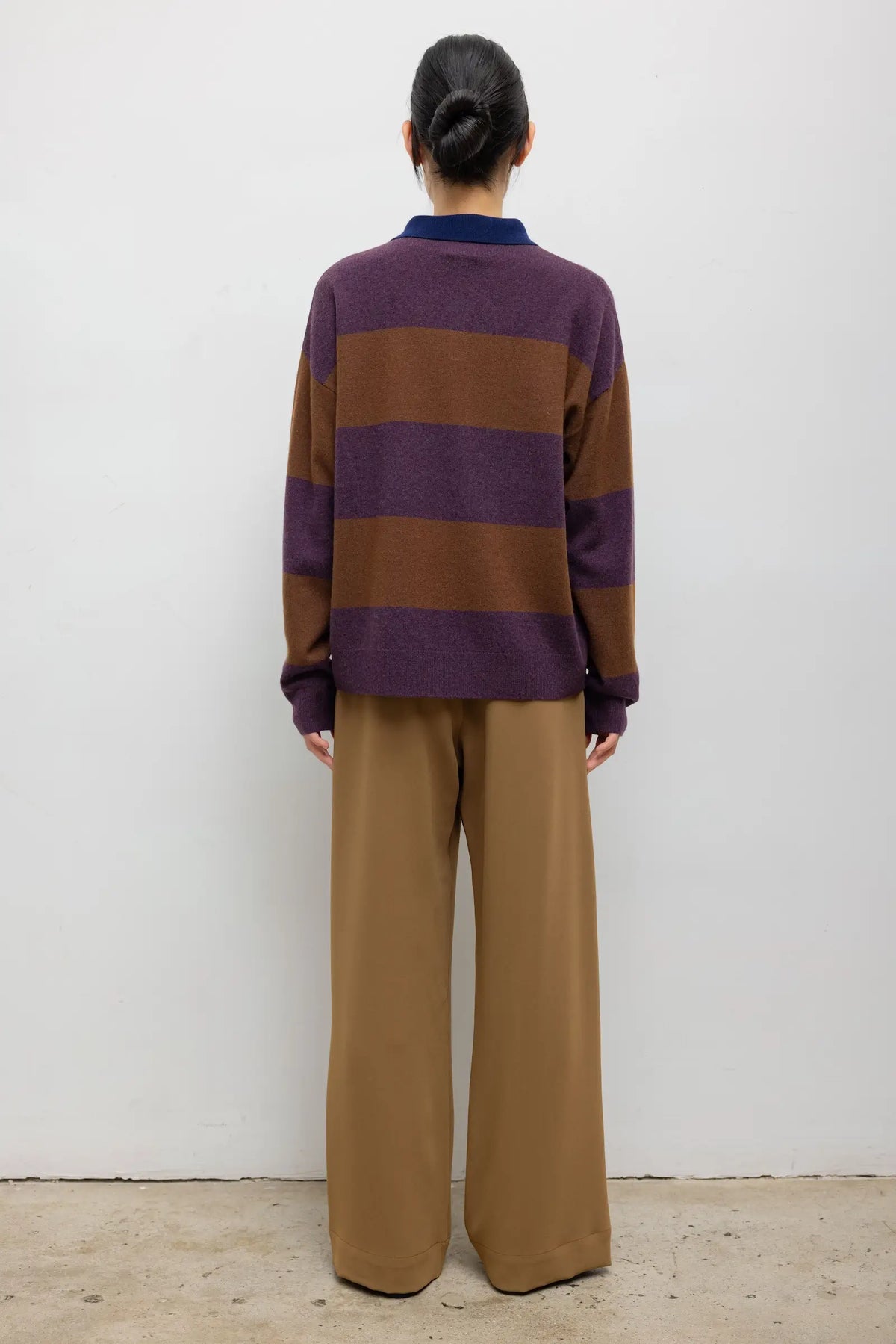Zoe Rugby Polo in Raisin/Bark/Indigo
