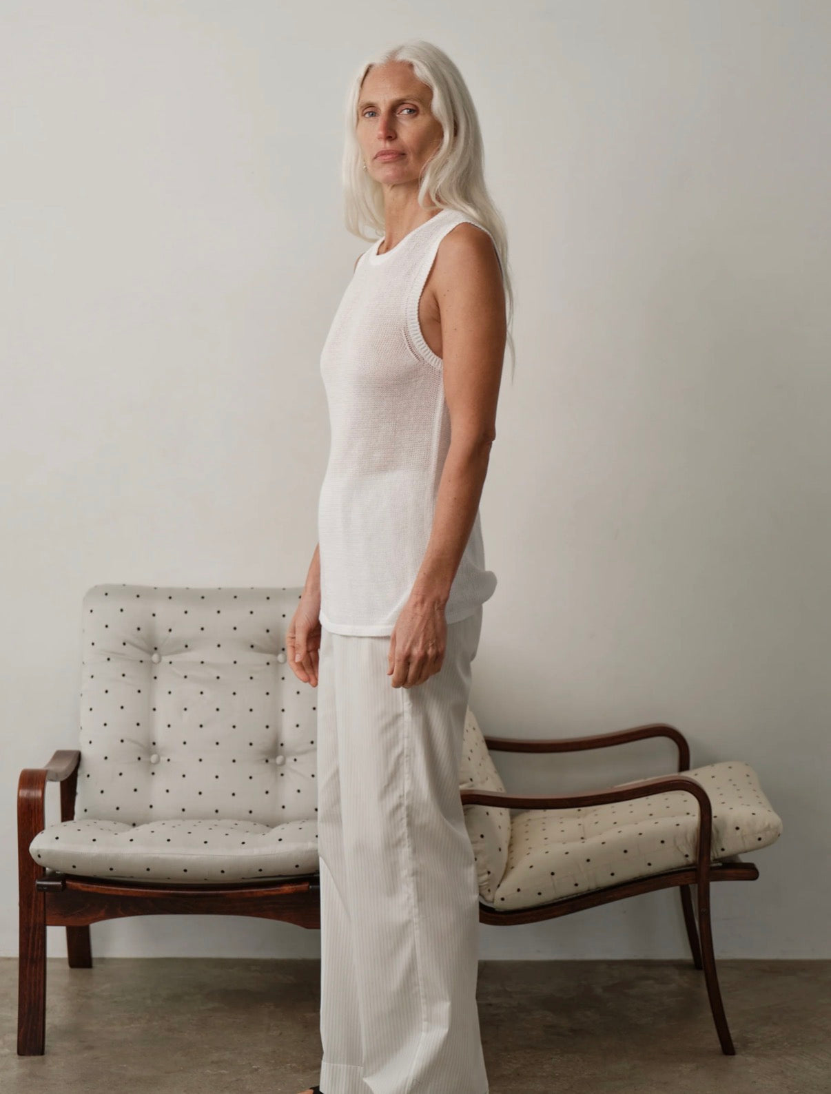 The Knit Shell in Powder