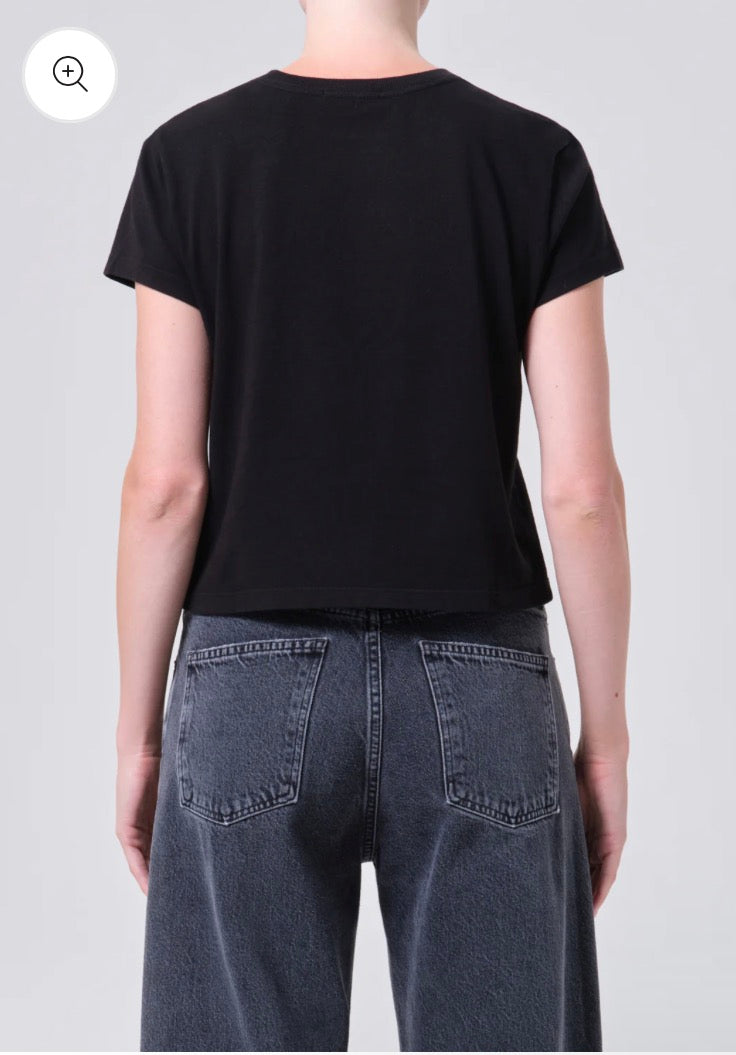 Adine Shrunken Tee in Black