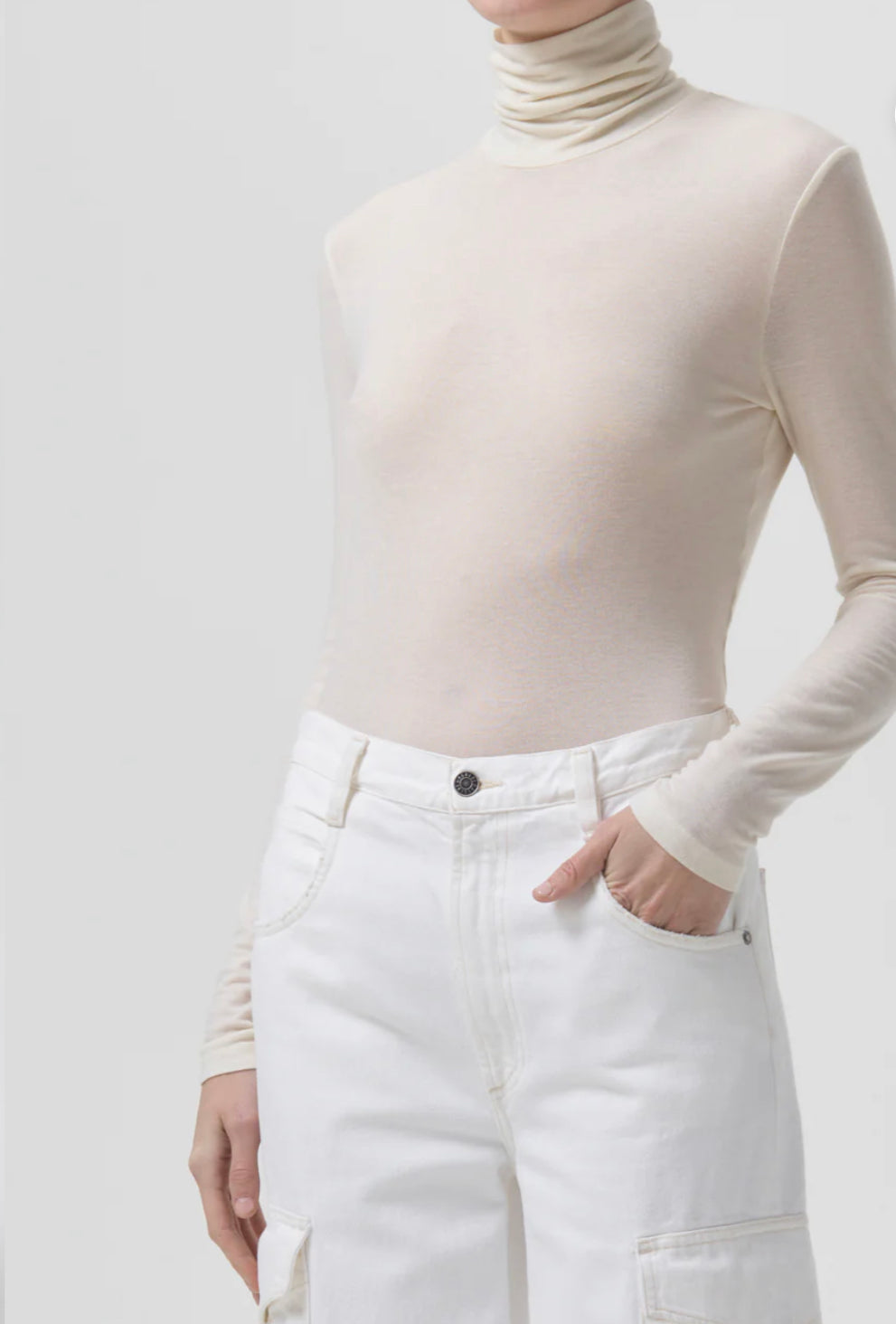Pascale Turtleneck in Oat Milk