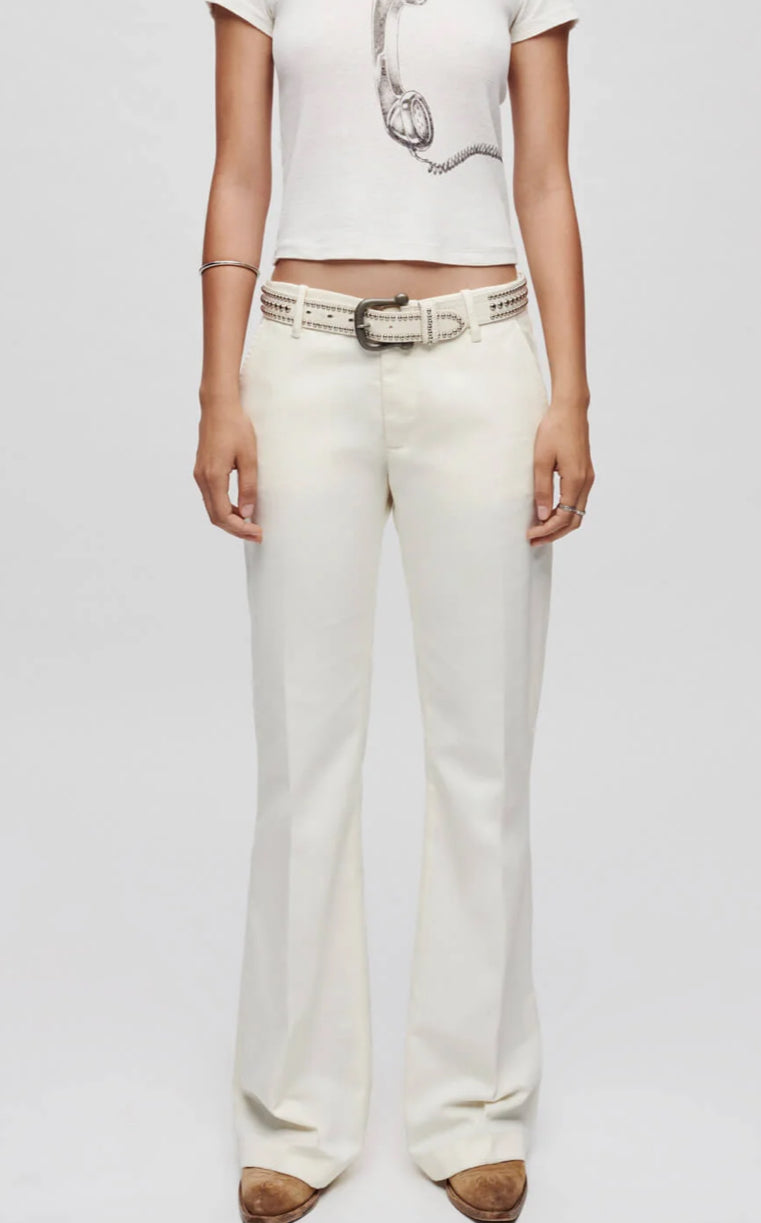 Mid Rise Flared Trouser