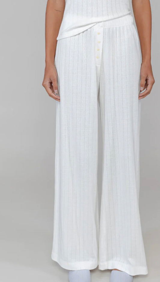 Pointelle Boxer Pant in White