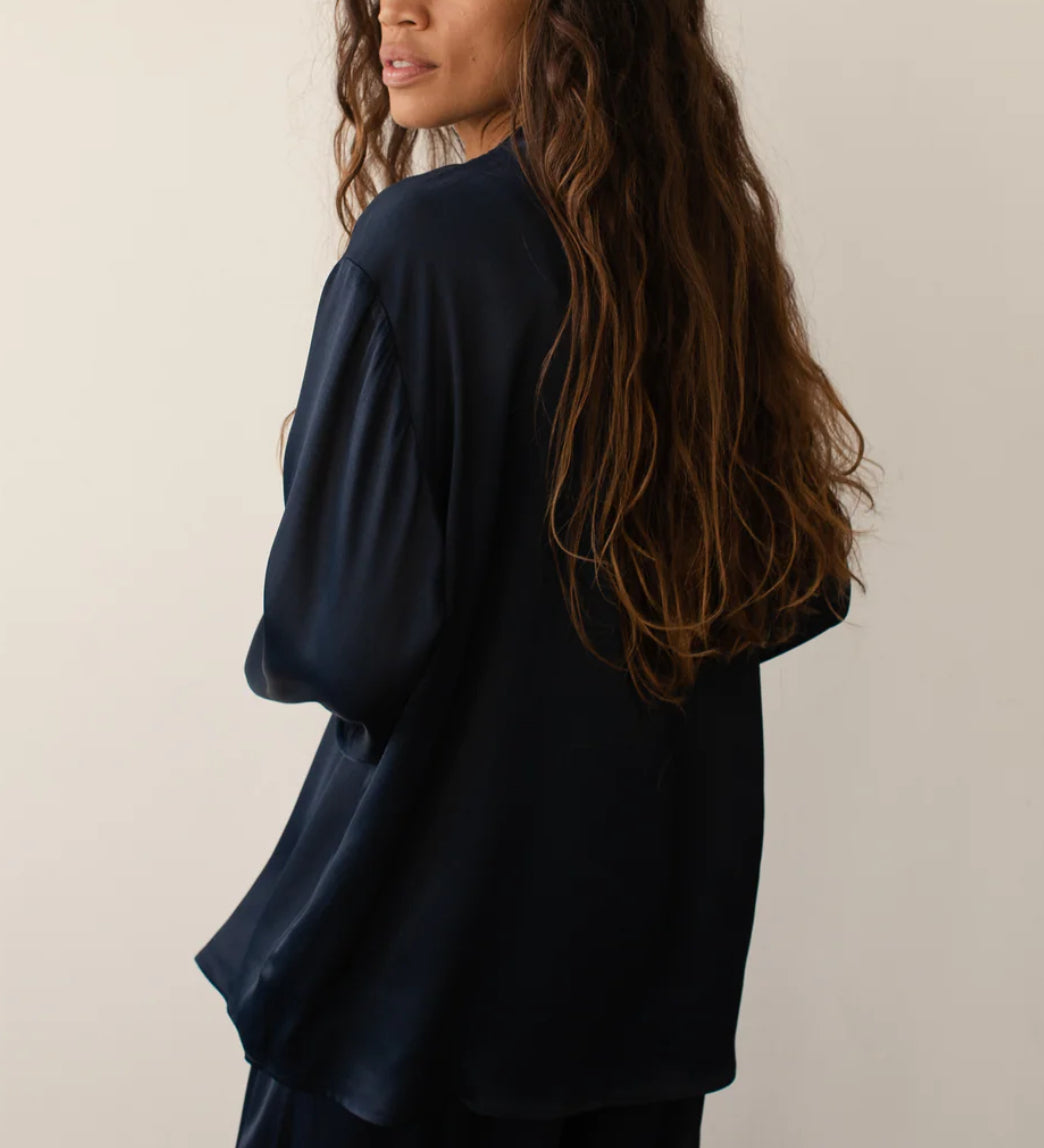 Satiny Mandarin Shirt