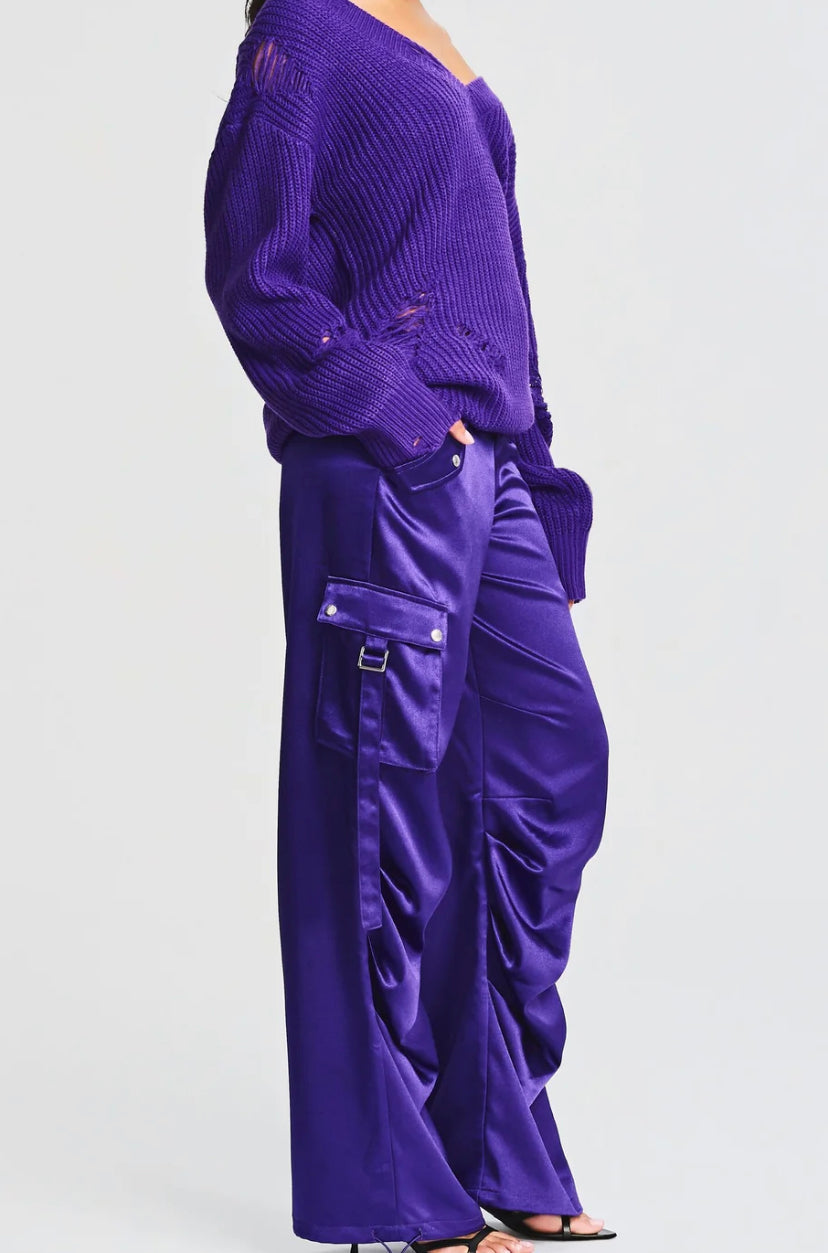 Lai Satin Cargo Pant