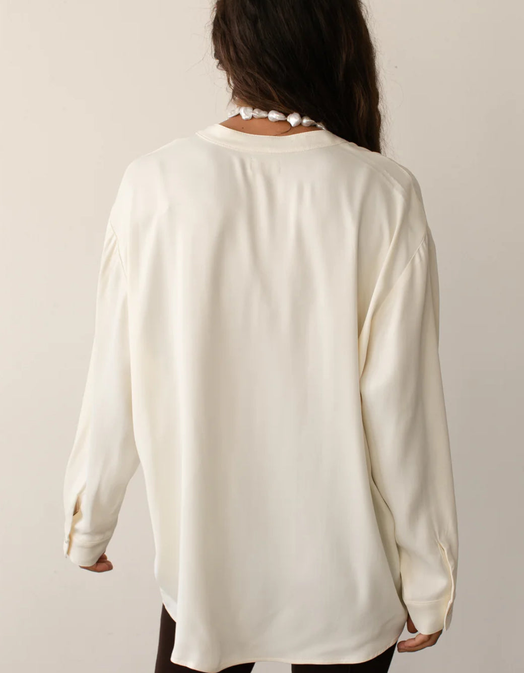 Satiny Mandarin Shirt