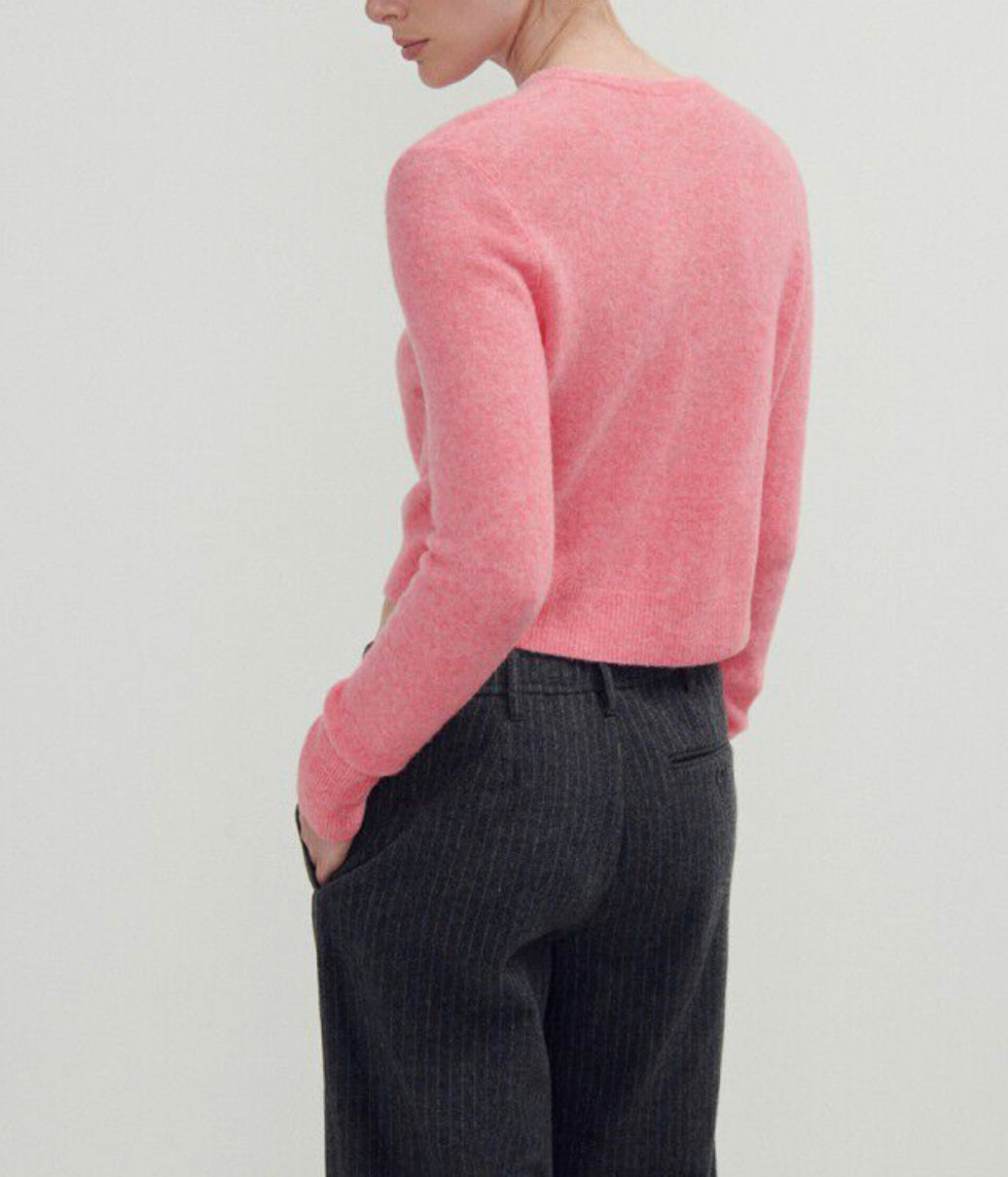 Cardigan Razpark in candy pink melange