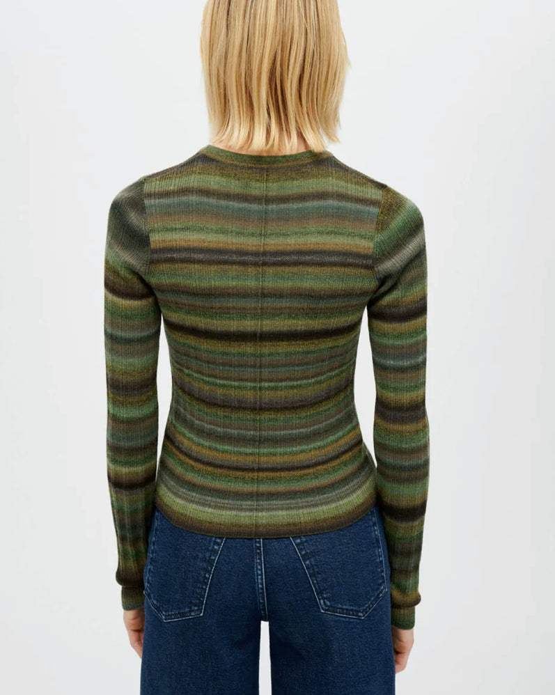 Long Sleeve Rib Crewneck