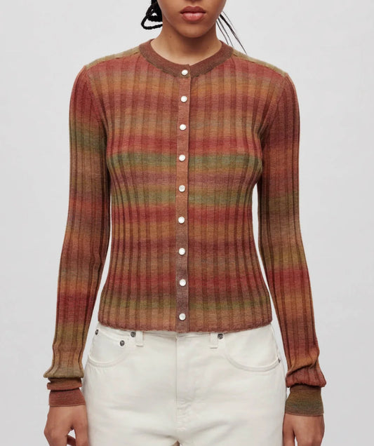 Poor Boy Rib Slim Cardigan