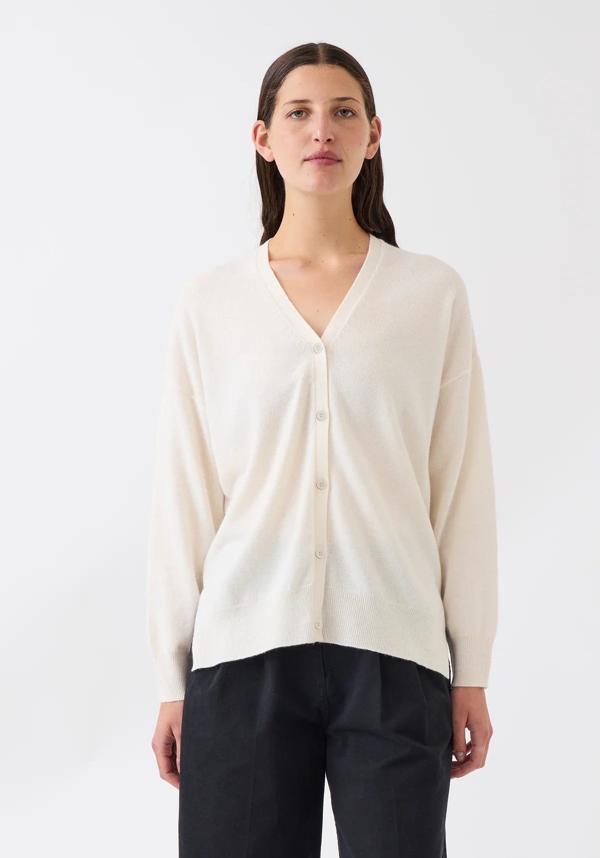 Jayla Cashmere Cardigan in Ivory