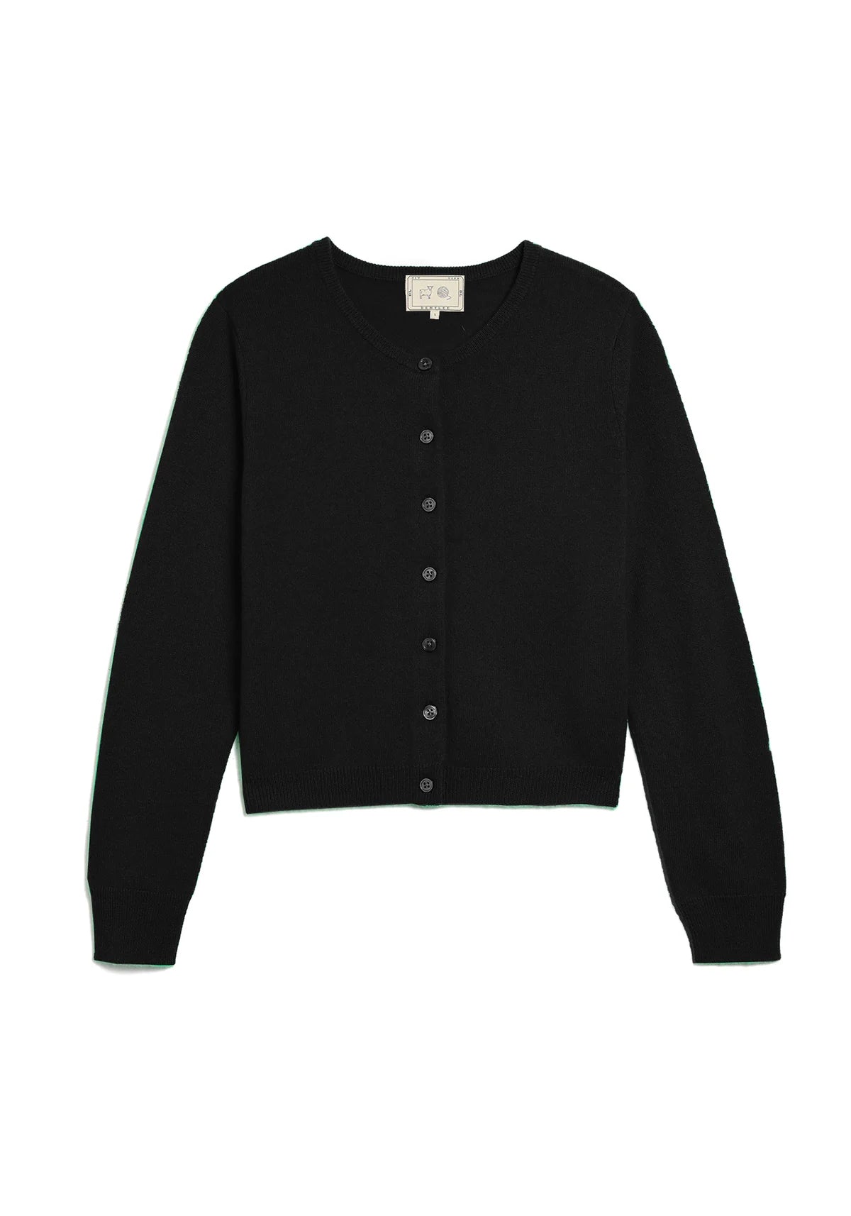 Ava Cashmere Cardigan in Black
