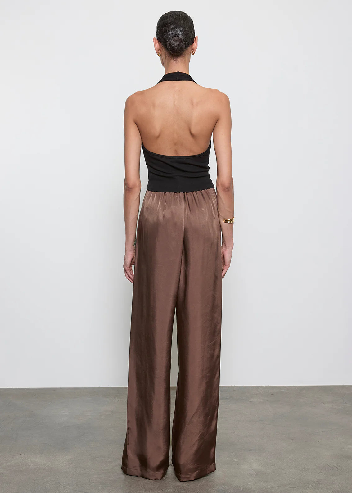 Fluid Twill Pant in Chocolate