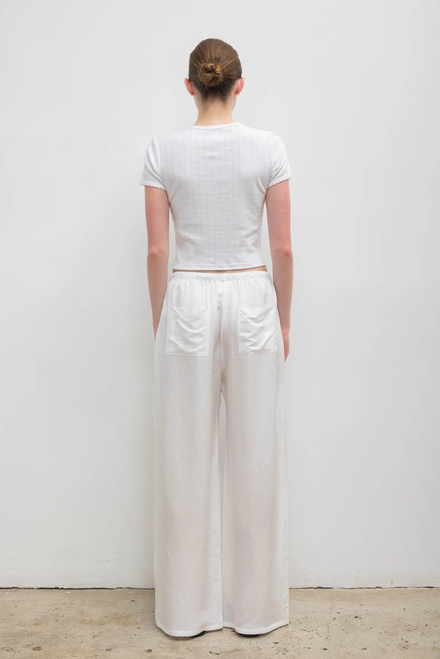 Daniel Drawstring Pocket Pant in Parchment