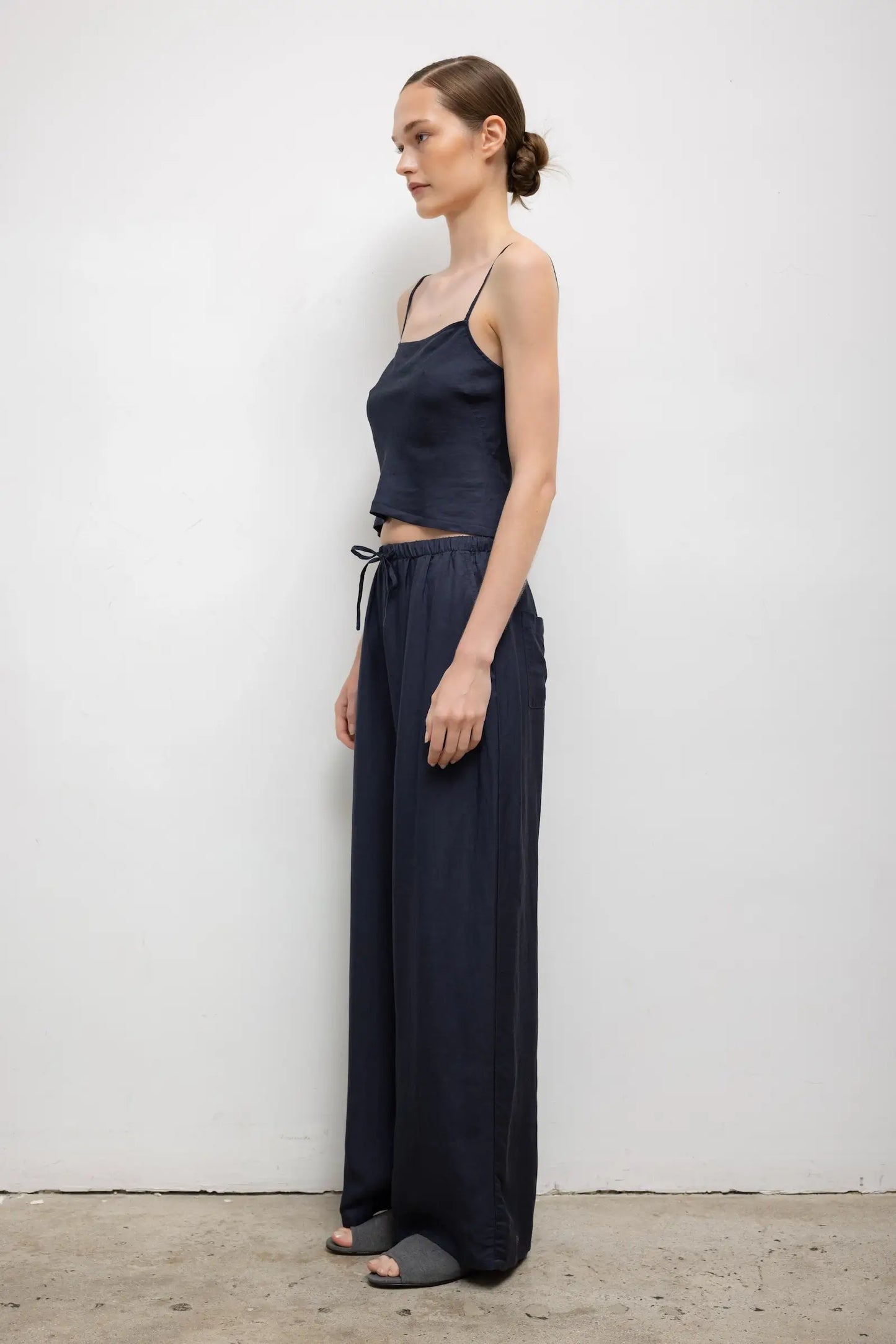 Daniel Square Neck Tank in Midnight
