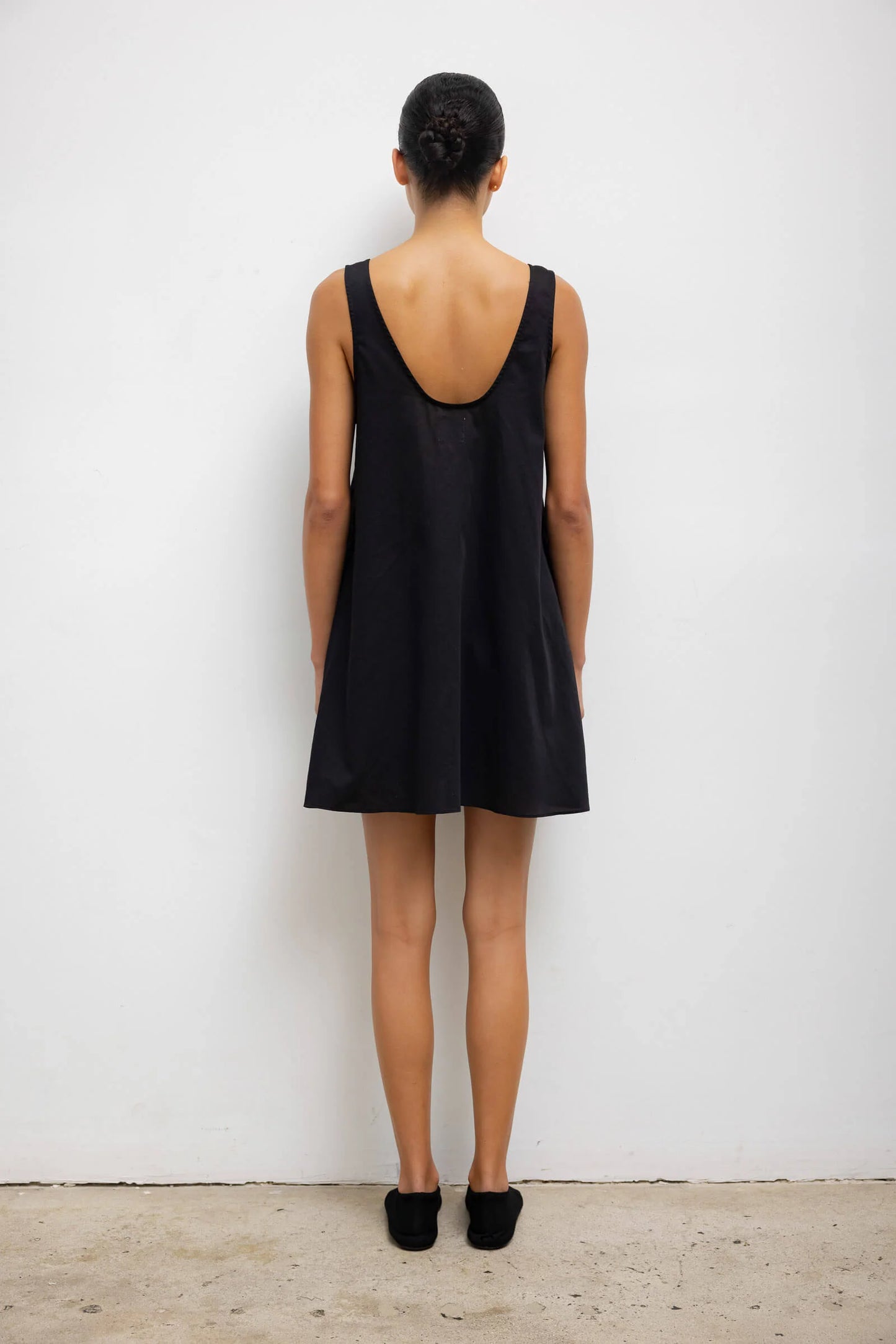 Yoko Mini Tank Dress in Black