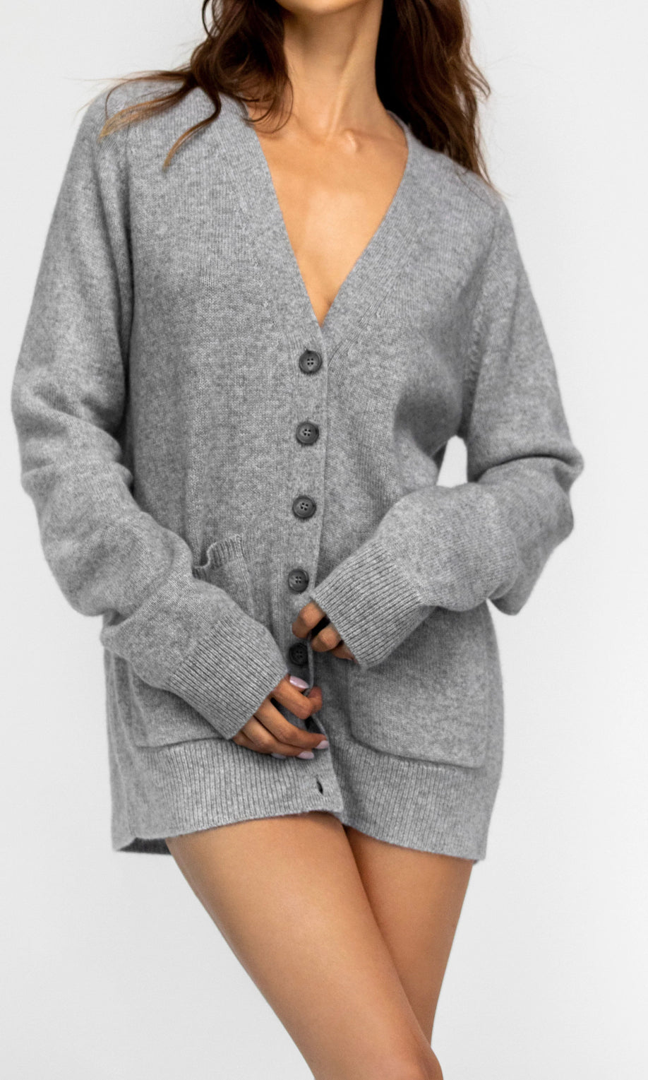 Theodore Ovesized Cardigan in Grey