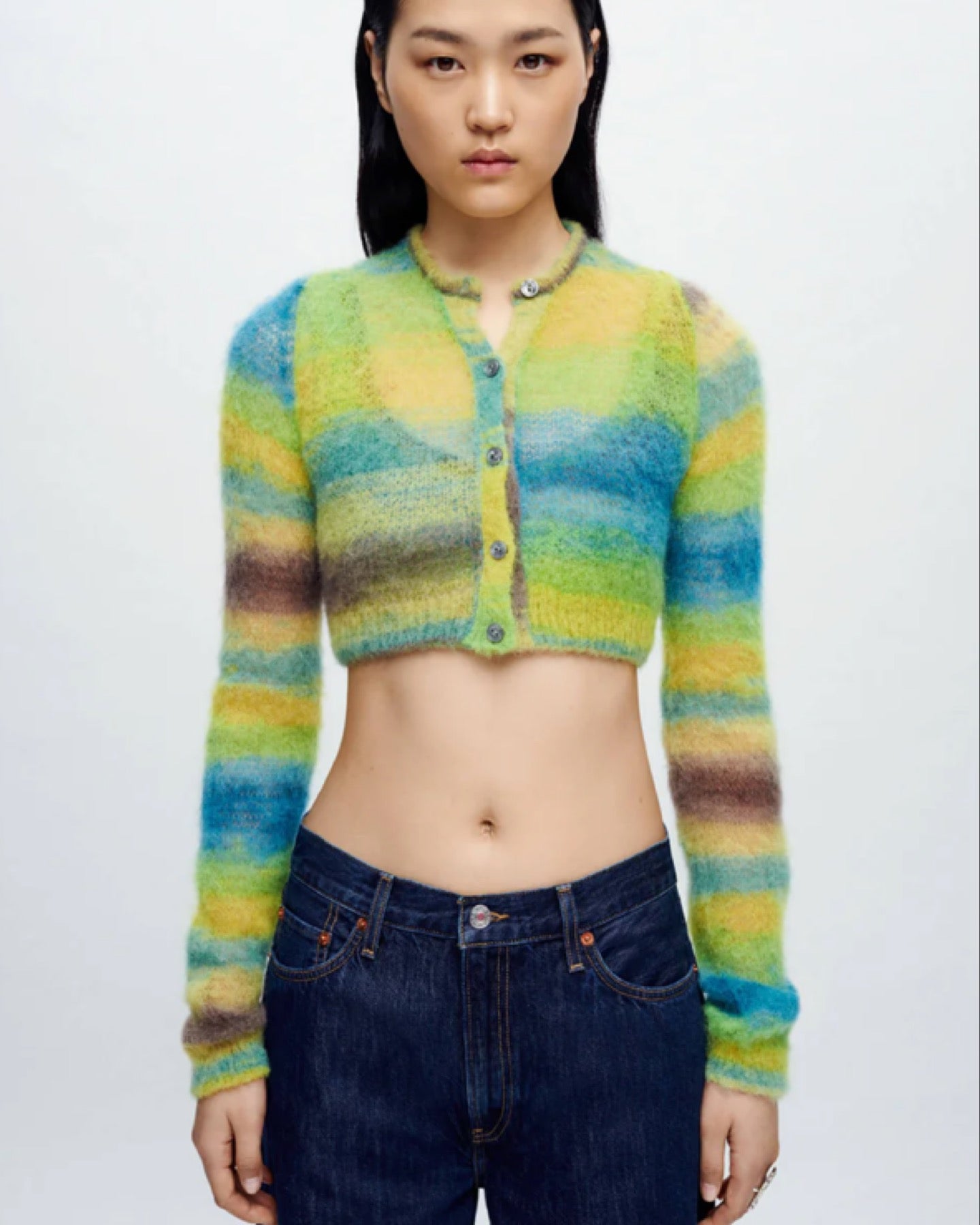 Cropped Crew Cardigan