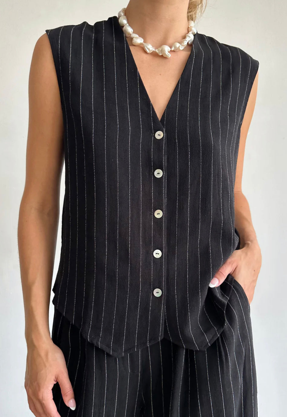 Pinstripe Vest