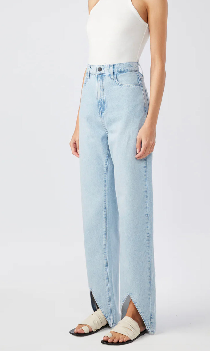Ms. Hart Petal Hem High Rise Straight Leg Jean