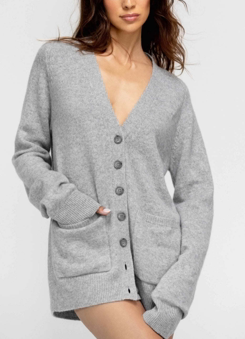 Theodore Ovesized Cardigan in Grey