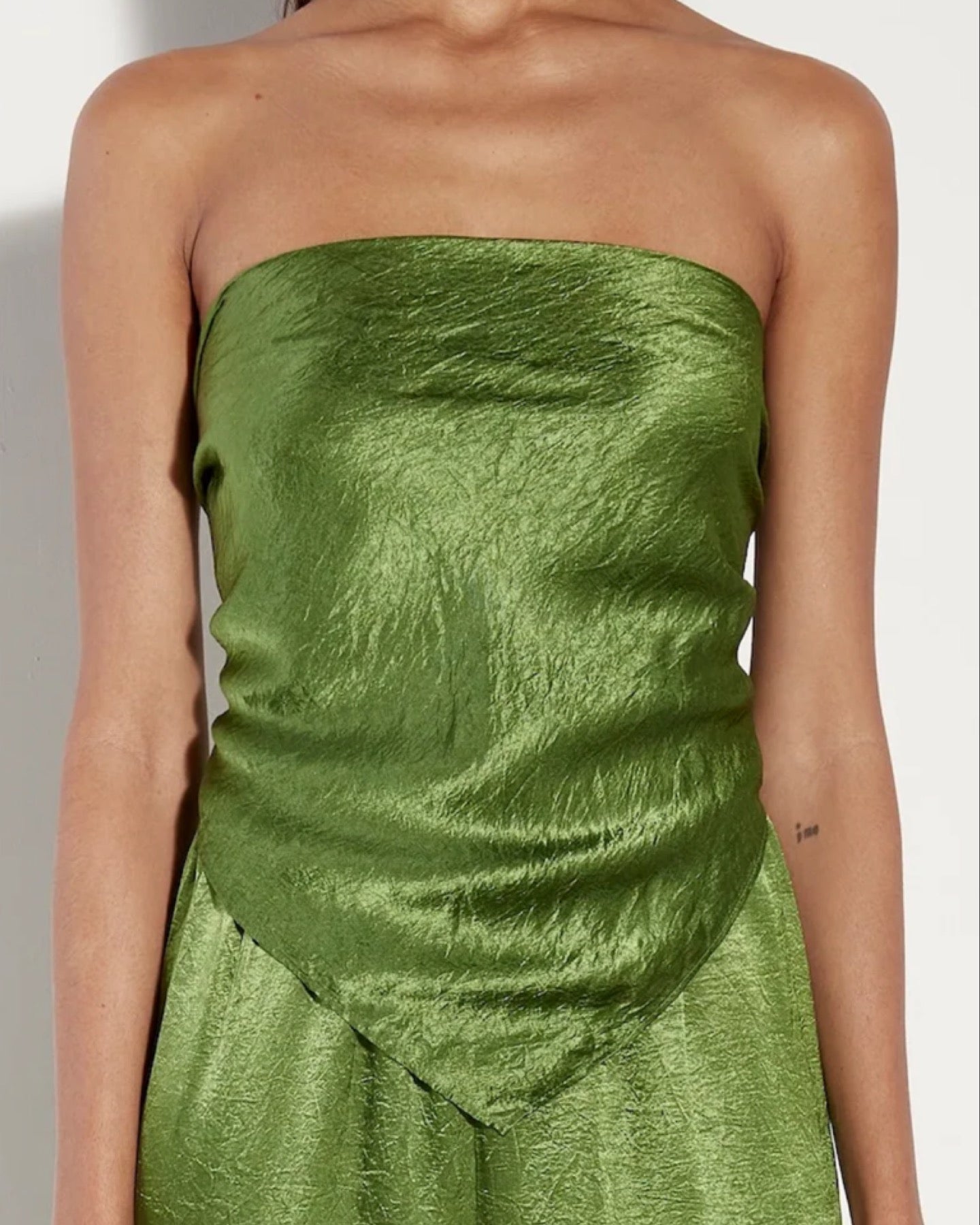 Textured Satin Scarf Top