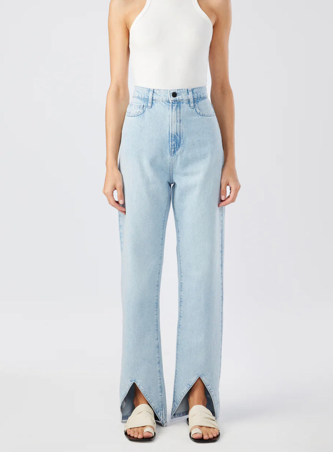 Ms. Hart Petal Hem High Rise Straight Leg Jean