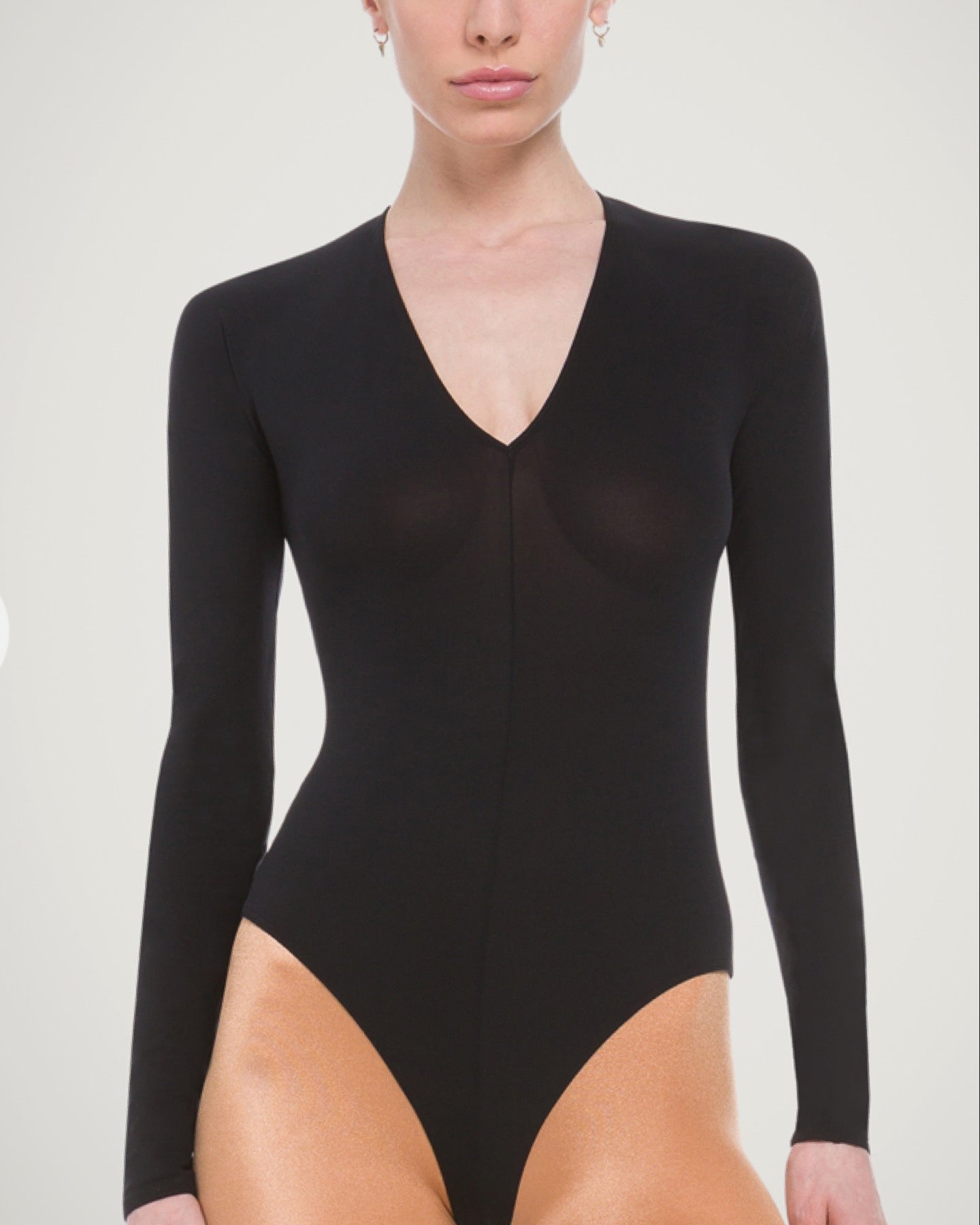 The V Neck Body in Black