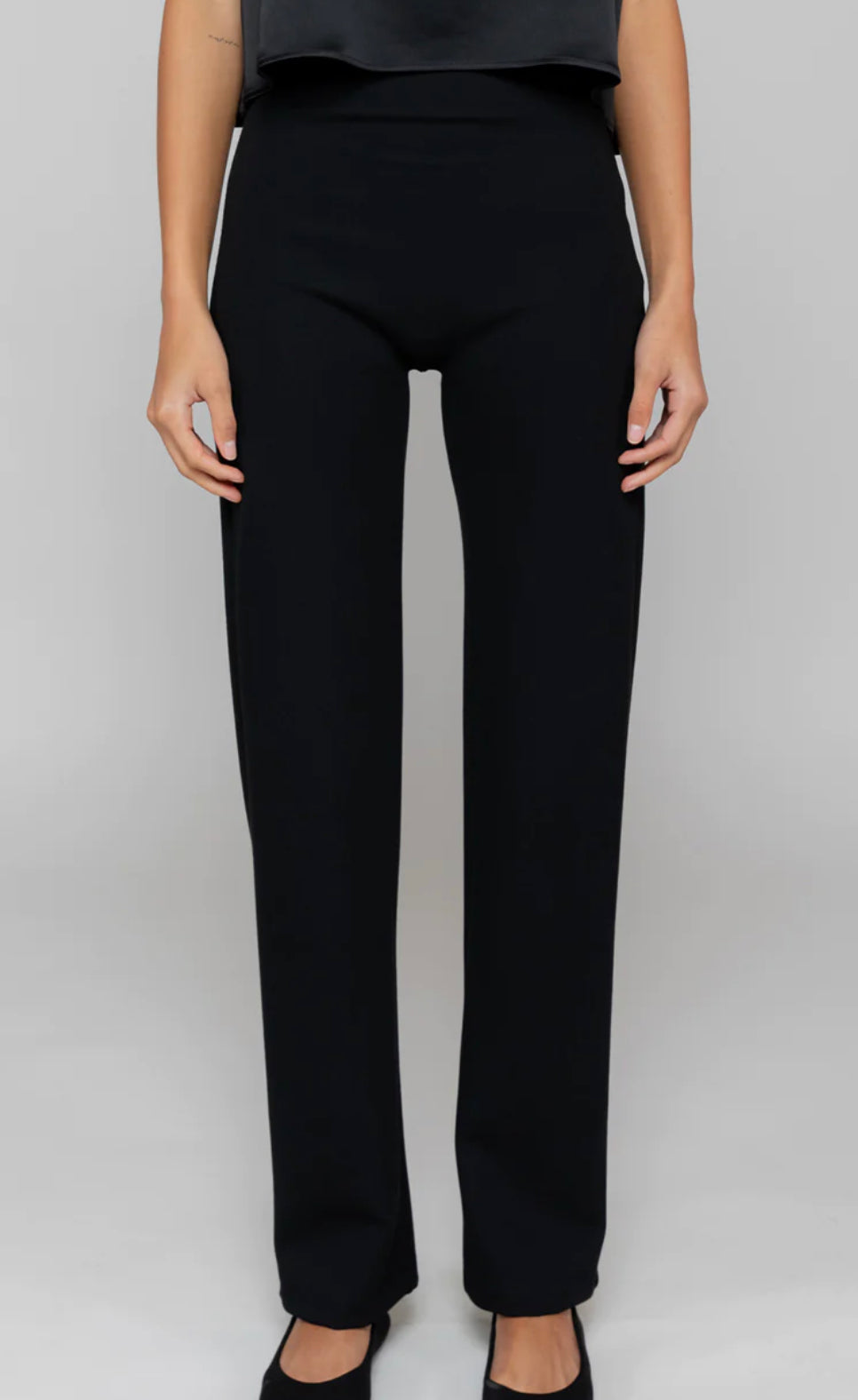 Rio High Waist Straight Pant ll in Black