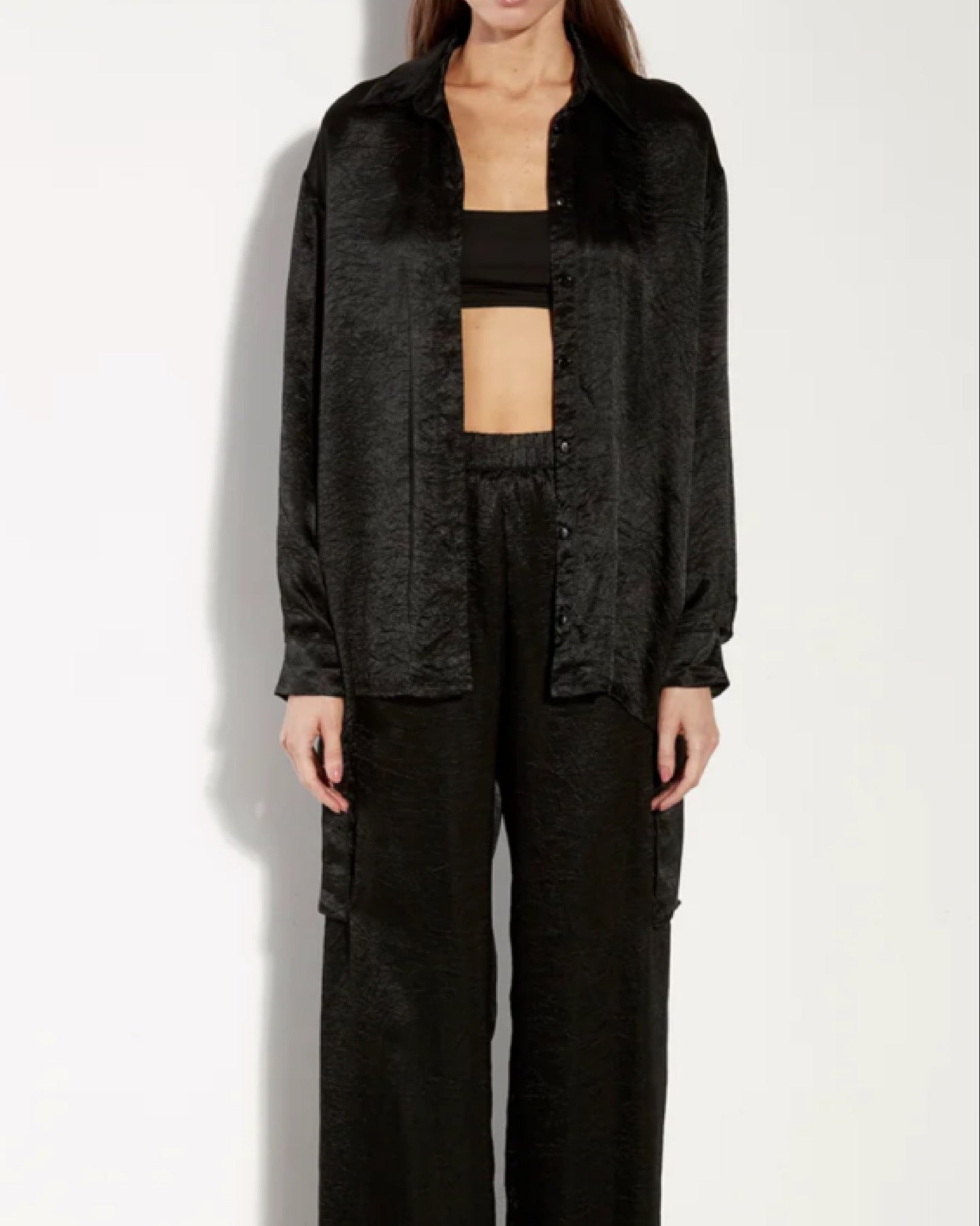 Textured Satin Shirt