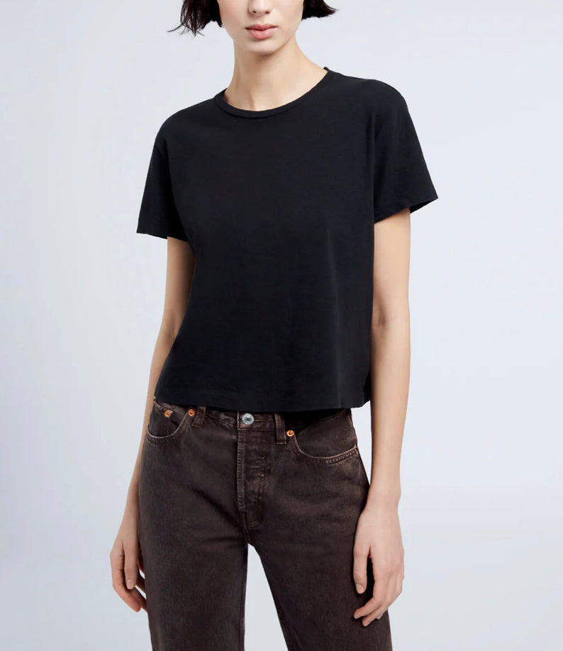 1950S Boxy Tee in Washed Black