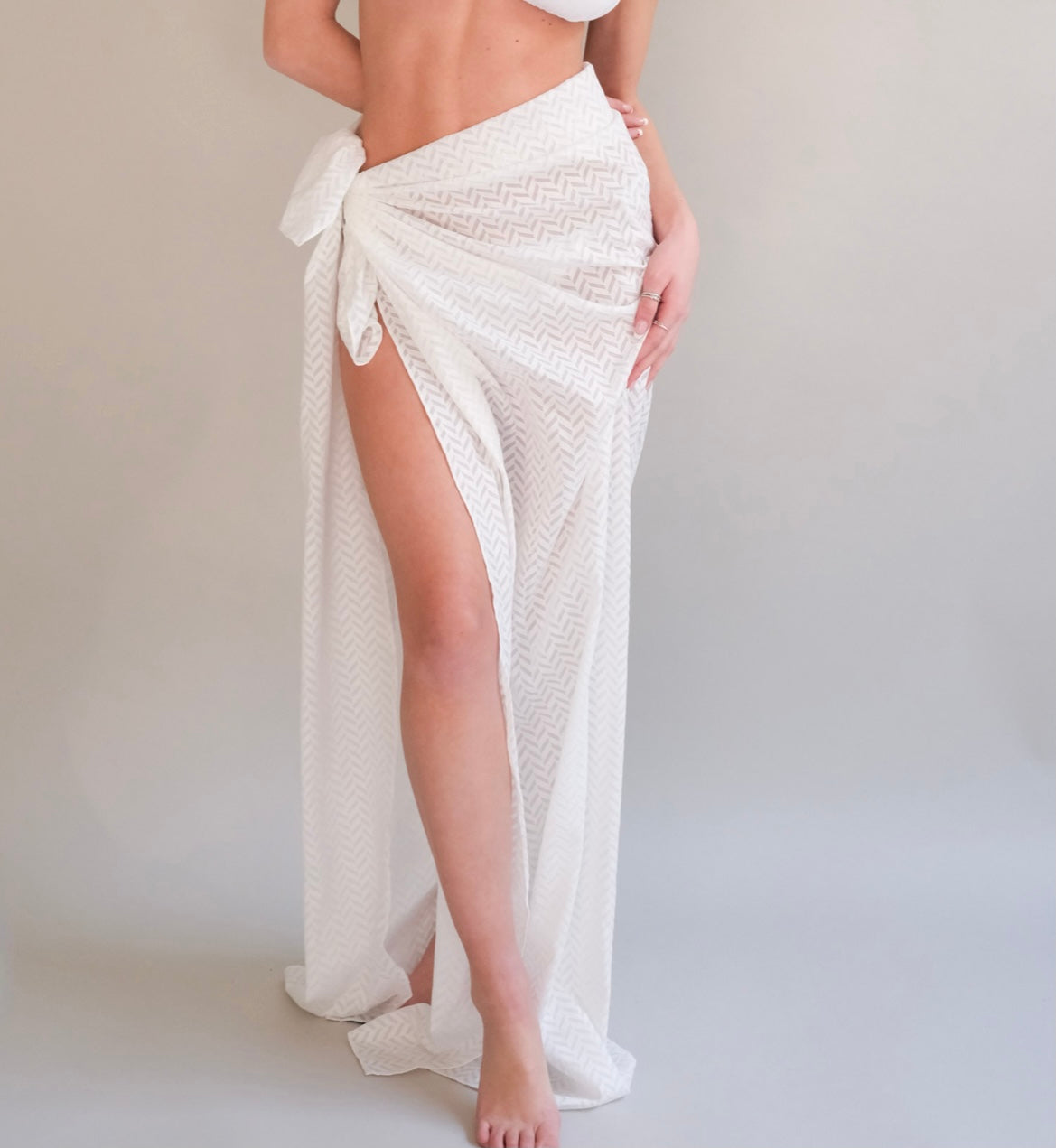 White Zig Zag Sarong